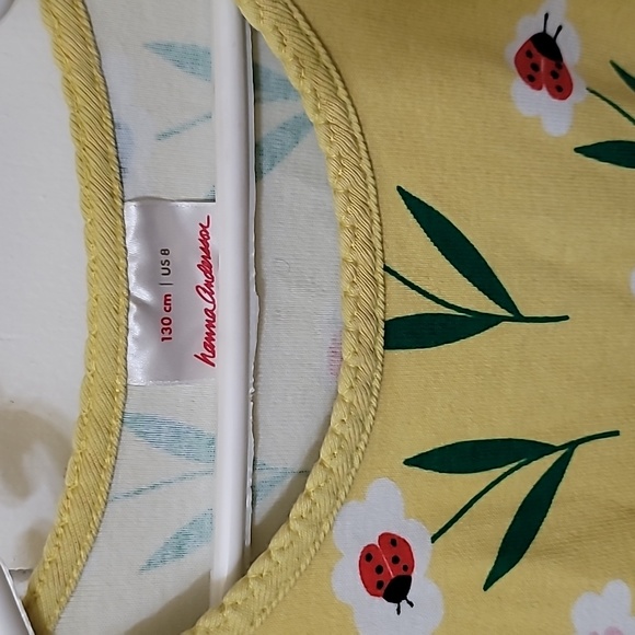 Hanna Anderson Girls Dress lady bug print size 8 yellow 💛 - Picture 3 of 4